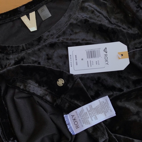 HP🌟 NWT Roxy Crushed Velvet Cuffing Season Shirt Dress - Picture 4 of 8